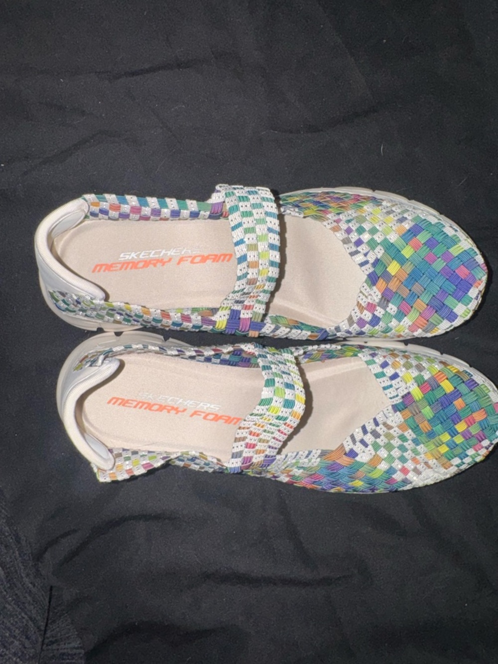 Woman’s Multicolor Woven sketchers - Comfortable Slip-On - Picture 6 of 6